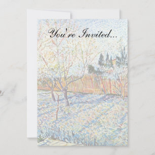 Invitation Verger avec des pêchers de Vincent Van Gogh