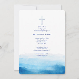 Invitation Véritable Bleu