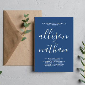 Invitation Véritable simplicité 1 Véritable Mariage minimalis