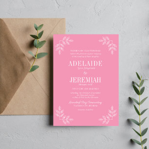 Invitation Véritable simplicité 6 Ballet Floral Mariage