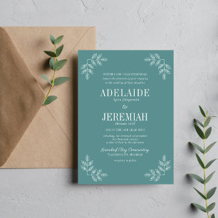 Invitation Véritable simplicité 6 Mariage floral d'oeuf de ca