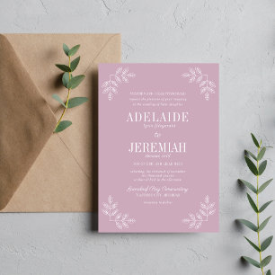 Invitation Véritable simplicité 6 Wisteria Floral Mariage