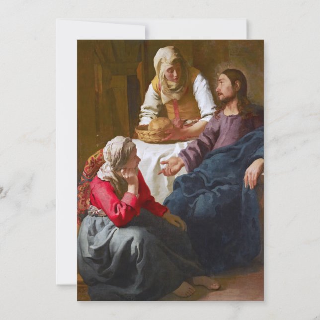 Invitation Vermeer - Le Christ chez Marthe et Marie (Devant)