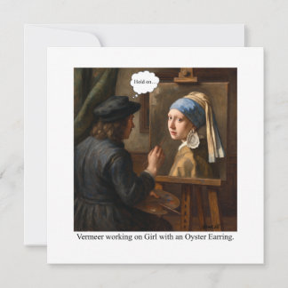 Invitation Vermeer working on Girl with Oyster Earring.