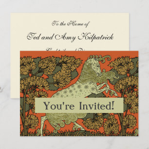 Invitation Verneuil Art Nouveau Cheval : Équestre Vintage