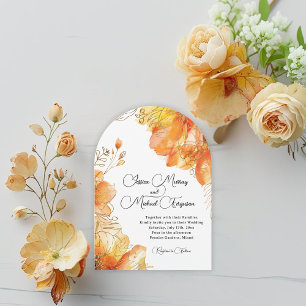 Invitation Verona Coucher de soleil Aquarelle Floral Arc Mari