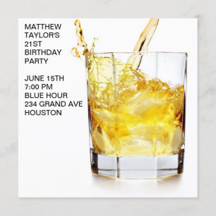 Invitation Verre à cocktail de whisky pour hommes pour fête d