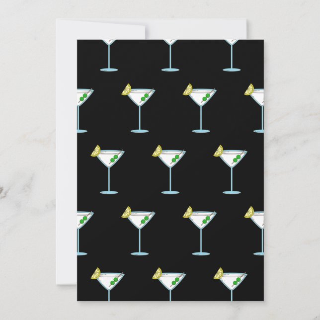 Invitation Verre à cocktail pour amateurs de Martini Barman A (Devant)