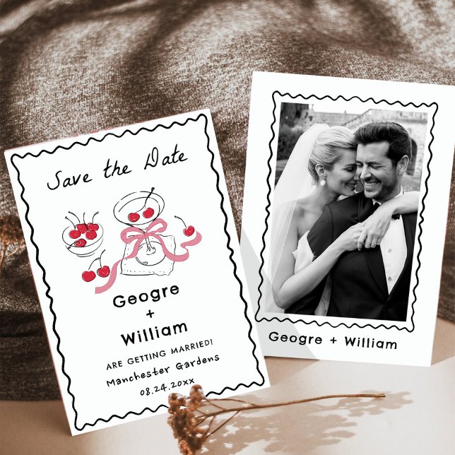 Invitation Verre à Martini Moderne & Fantaisiste Olive et Cer (Créateur téléchargé)