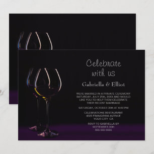 Invitation Verre à vin Réception de mariage