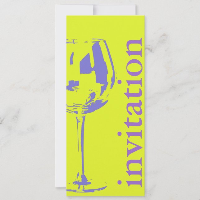 Invitation verre de vin moderne - douche nuptiale winetasting (Devant)