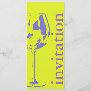 Invitation verre de vin moderne - douche nuptiale winetasting
