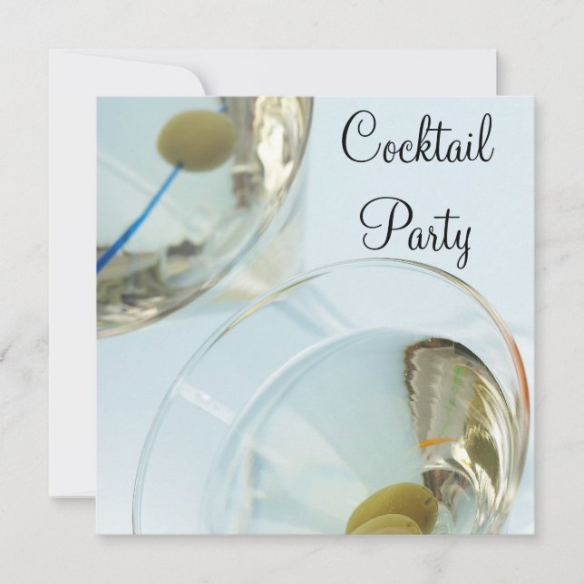 Invitation Verres à Martini Fête de Cocktail Martini (Devant)