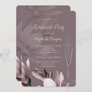 Invitation Verres de Champagne Magnolia Retraite