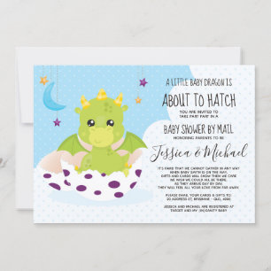 Invitation Vers Hatch Dragon   Baby shower par courrier