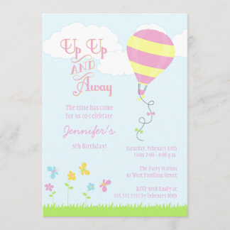 Invitation Vers le haut de la fête d'anniversaire chaude