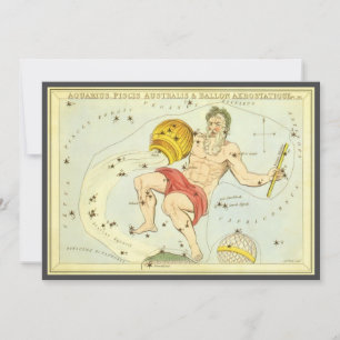 Invitation Verseau, Constellation Vintage, Miroir d'Urania