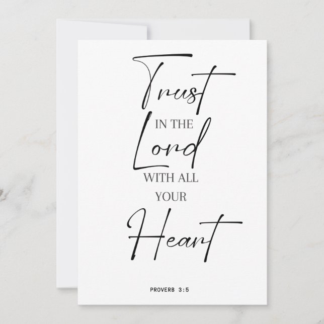Invitation verset biblique Proverbes 3 confiance dans le seig (Devant)