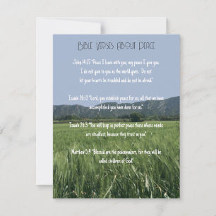 Invitation Versets de la Bible sur la paix