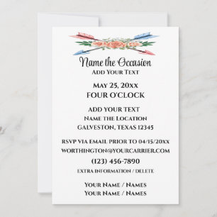 Invitation Version pour toutes occasions Téléchargeable