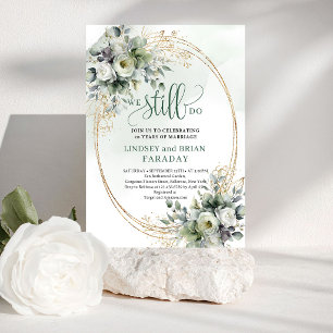 Invitation Vert Blanc Aquarelle Botanique Nous sommes toujour