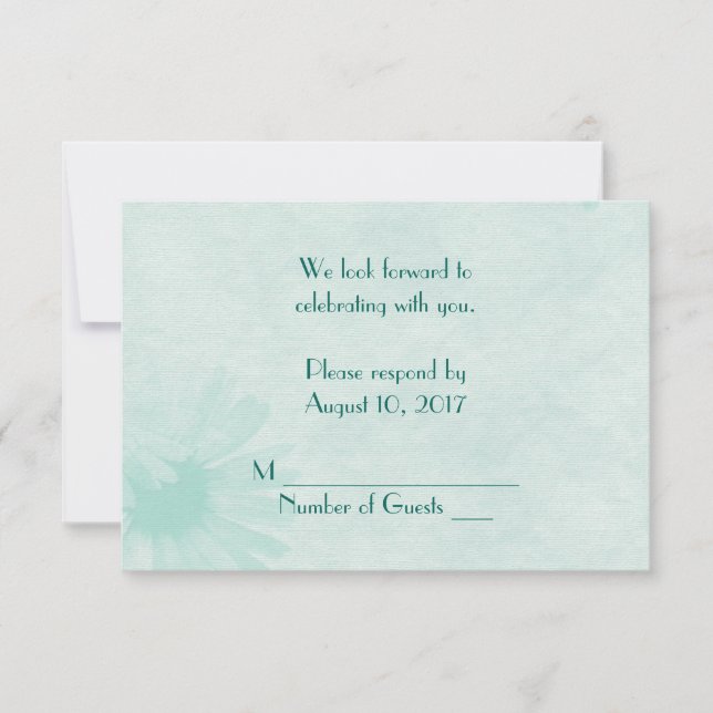 Invitation Vert clair tendre Daisy RSVP (Devant)
