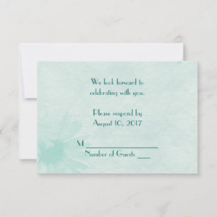Invitation Vert clair tendre Daisy RSVP