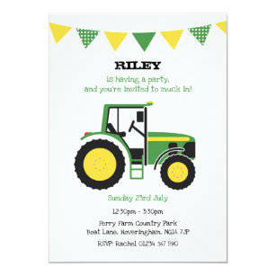 Invitations Faire Part Tracteur Zazzle Fr