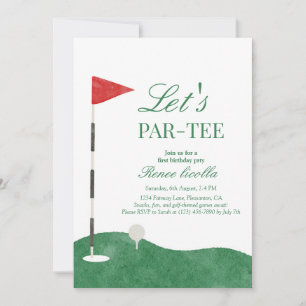 Invitation Vert Let’s Par-Tee Golf Premier AquarelleAnniversa