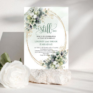 Invitation Vert poussiéreux aquarelle verdure Nous nous mario
