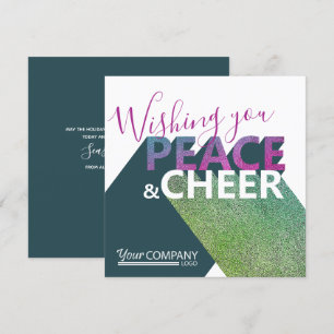Invitation Vert, Rose Violet Business Typographie Vacances