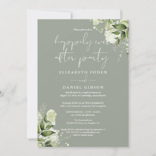 Invitation Vert Sauge Après La Fête De Mariage Pour Toujours