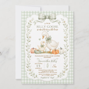 Invitation Vert Sauge Automne Dinde Baby Shower