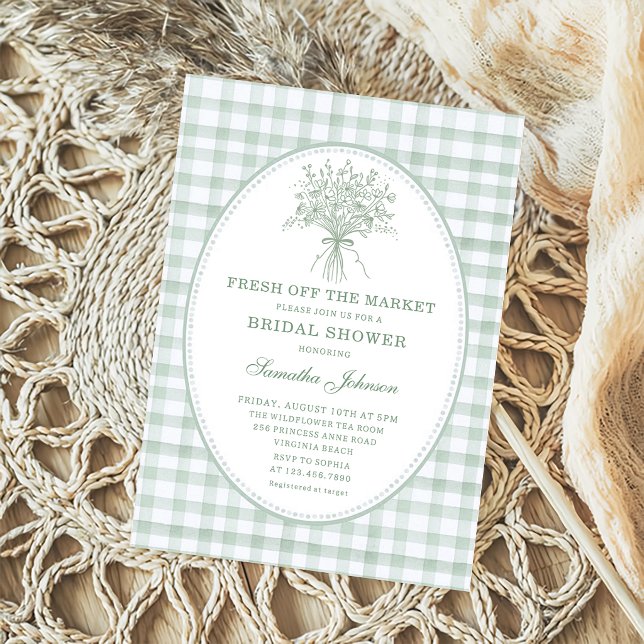 Invitation Vert sauge fraîchement arrivée sur le marché Enter (Créateur téléchargé)