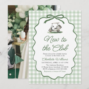 Invitation Vert sauge golf Nouveau dans le club Enterrement d