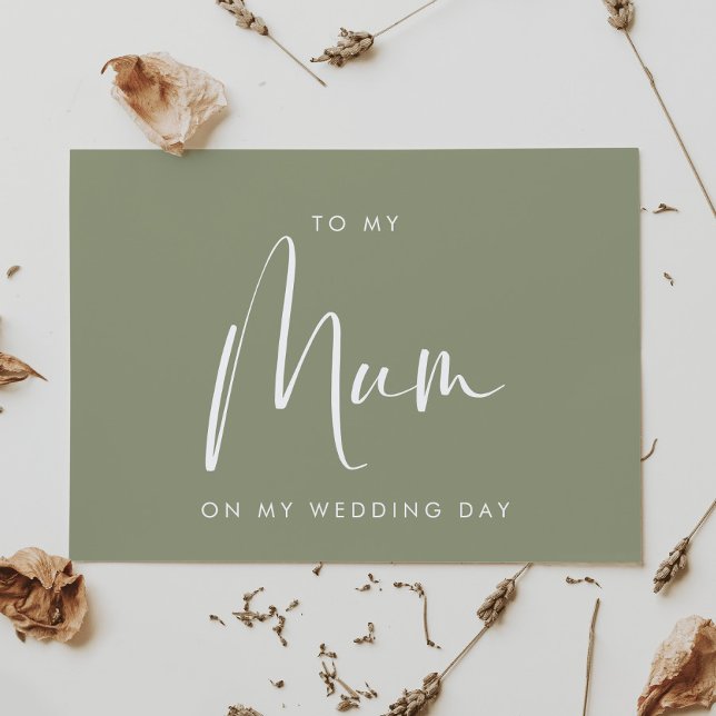 Invitation Vert sauge Pour ma maman le jour de mon mariage ca (Créateur téléchargé)