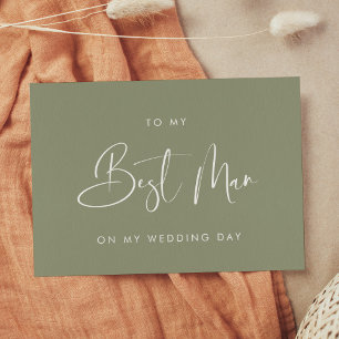 Invitation Vert sauge Pour mon témoin le jour de mon mariage 