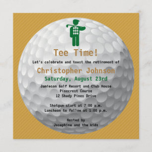 Invitation verte de partie de retraite de golf de