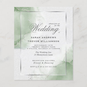 Invitation Verte Mariage Gold Muted Sage