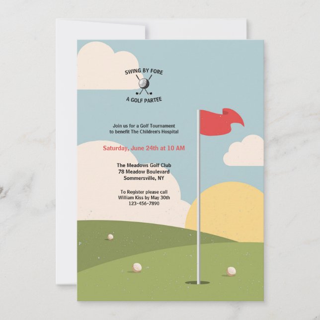 Invitation Verts de golf (Devant)
