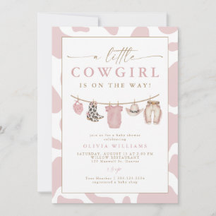 Invitation Vêtements Bébé Lingerie Petite Cowgirl Baby Shower