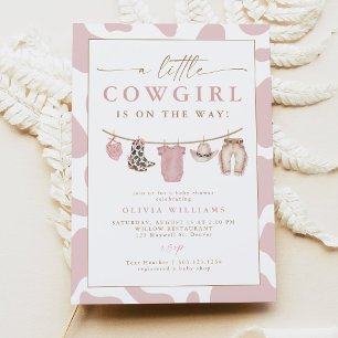 Invitation Vêtements Bébé Lingerie Petite Cowgirl Baby Shower