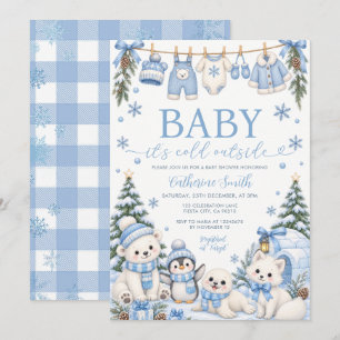 Invitation Vêtements de bébé arctique pour bébé en hiver sur