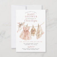 Vêtements de bébé fille sur un fil Bohème Rose Blu