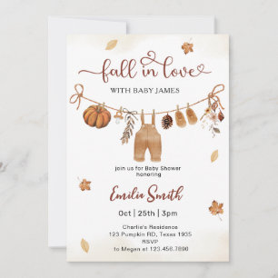 Invitation Vêtements de bébé garçon Tomber amoureux Cadeau d