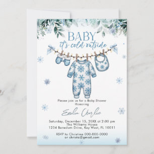 Invitation Vêtements de bébé pour l'extérieur froid en hiver