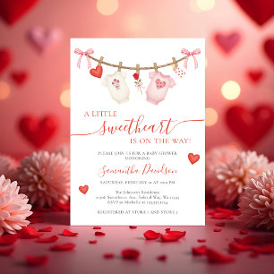 Invitation Vêtements de lingerie pour chère Valentine Baby Sh