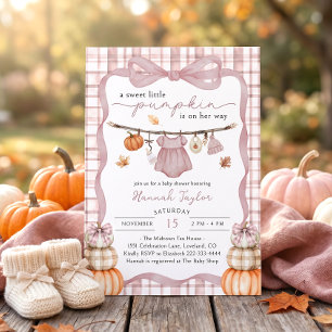 Invitation Vêtements de petite fille citrouille Fête de bébé 
