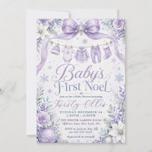 Invitation Vêtements de premier Noël de bébé Linge de maison