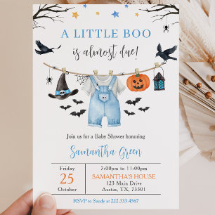 Invitation Vêtements d'Halloween Little Boo Baby Shower